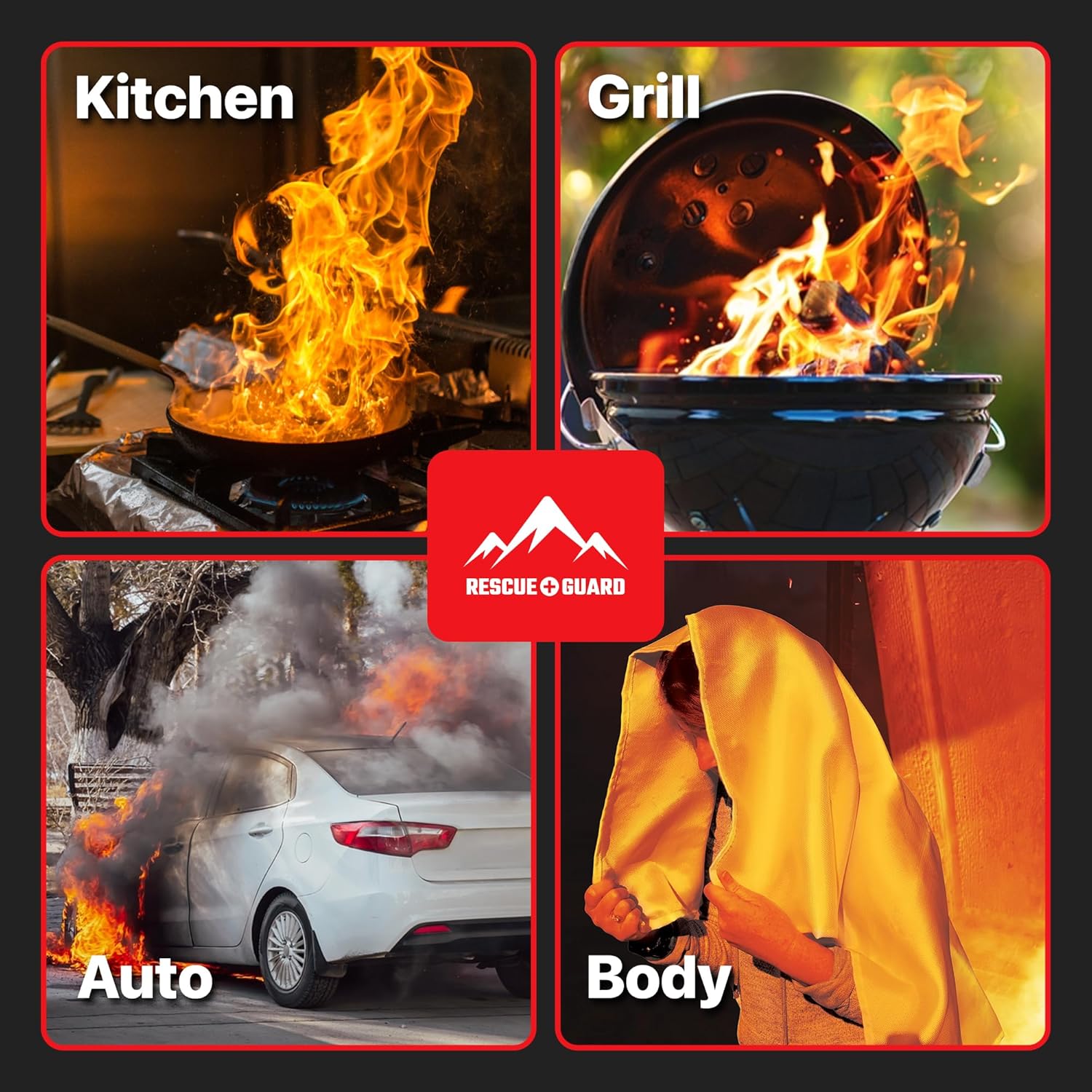 Fire Blanket 1 Pack 40”x40” - Fire Blankets Emergency for Home and Kitchen - Emergency Blankets for Survival - Home House Safety Supplies kit Must Haves - Firemen Safety Gifts and Essential Stuff - Image 8
