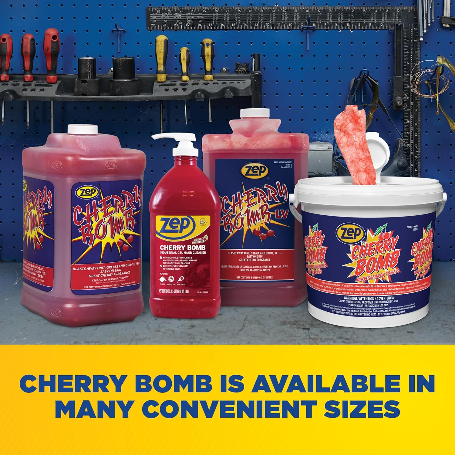 Zep Cherry Bomb Hand Cleaner - 1 Gallon (Case of 4) 95124 - Removes Stubborn Industrial Soils Such As Grease, Tar, Carbon, Asphalt, Inks, Resins, Paints and Adhesives - Image 6