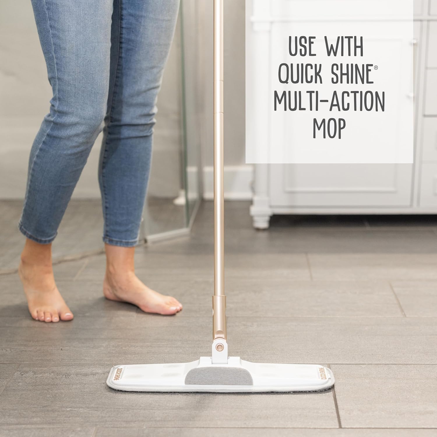 Quick Shine Multi Surface Floor Finish 64oz | Cleaner & Polish to use on Hardwood, Laminate, Luxury Vinyl Plank LVT, Tile & Stone | Safer Choice w/Clean Shine Technology | Shine-Protect-Refresh - Image 15