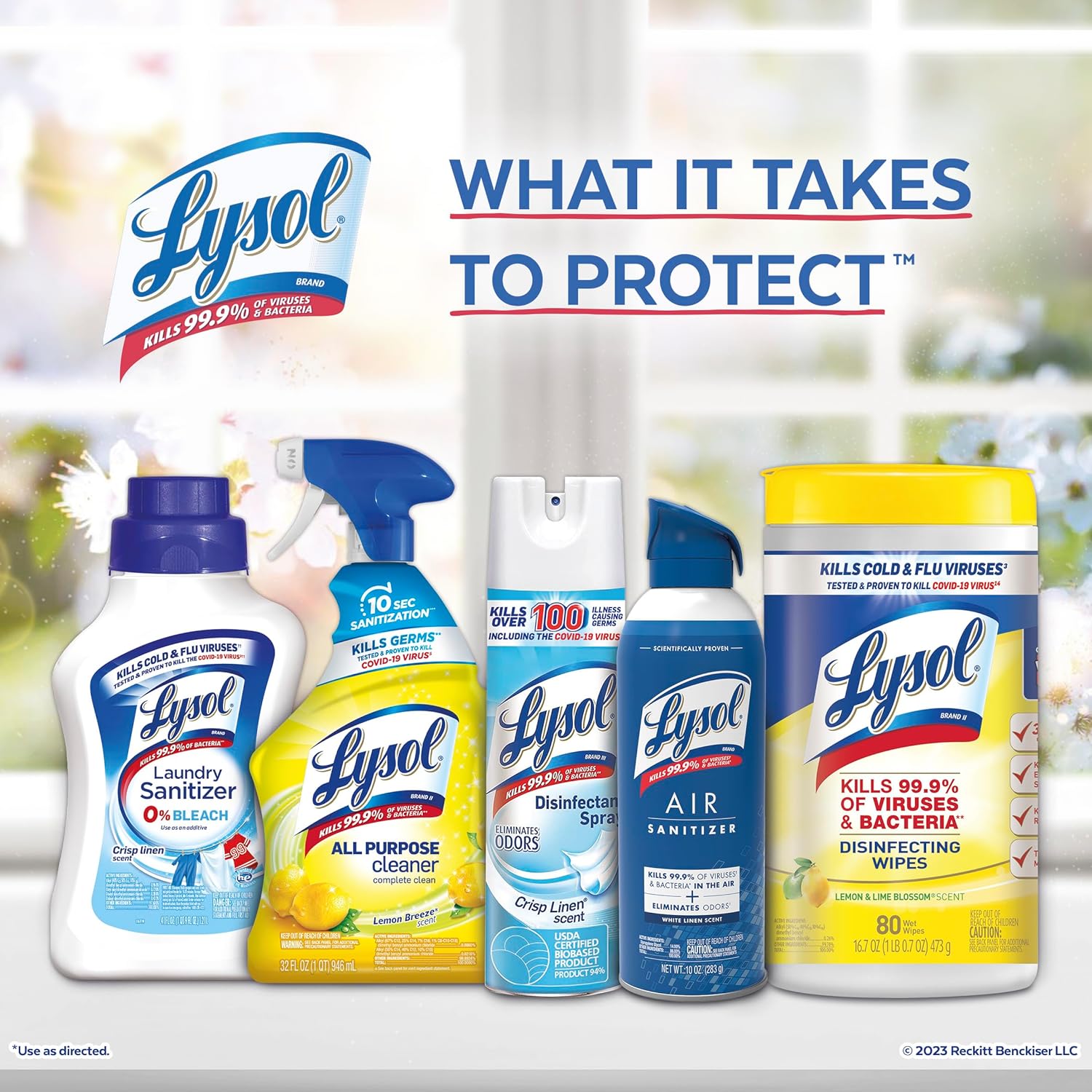Lysol Bundle containing x2 Lysol Disinfectant Spray for Hard and Soft Surfaces, Crisp Linen, 19 Fl. Oz + Lysol Air Sanitizer Spray, For Air Sanitization and Odor Elimination, White Linen, 10 Fl. Oz - Image 6