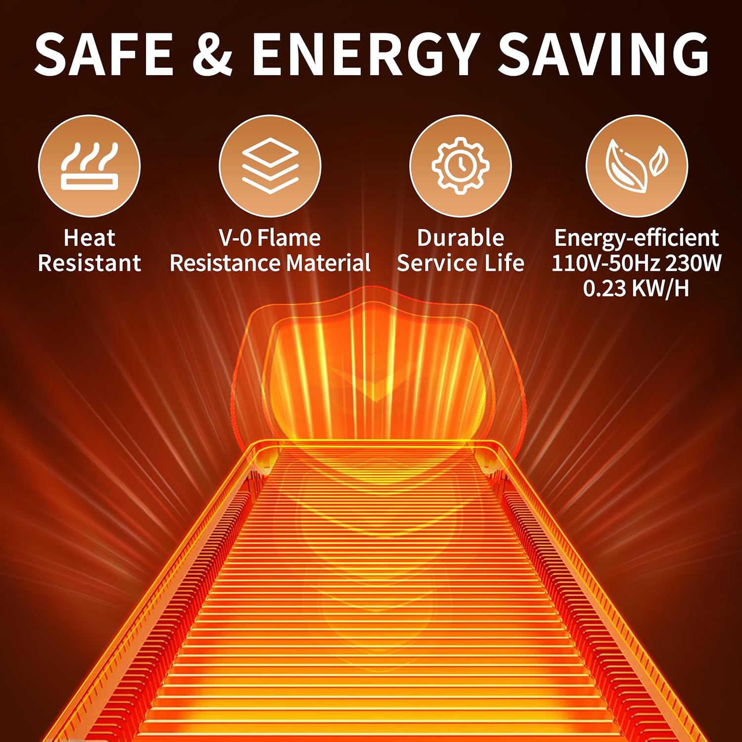 Electric Warming Tray (L 32”x12”),Food Warmers for Parties Buffet with Thermostat&Full Surface Heating,Tempered Glass Warming Mat for Food, Temperature Adjustable Gold Handles Food Warming Mat,White - Image 9