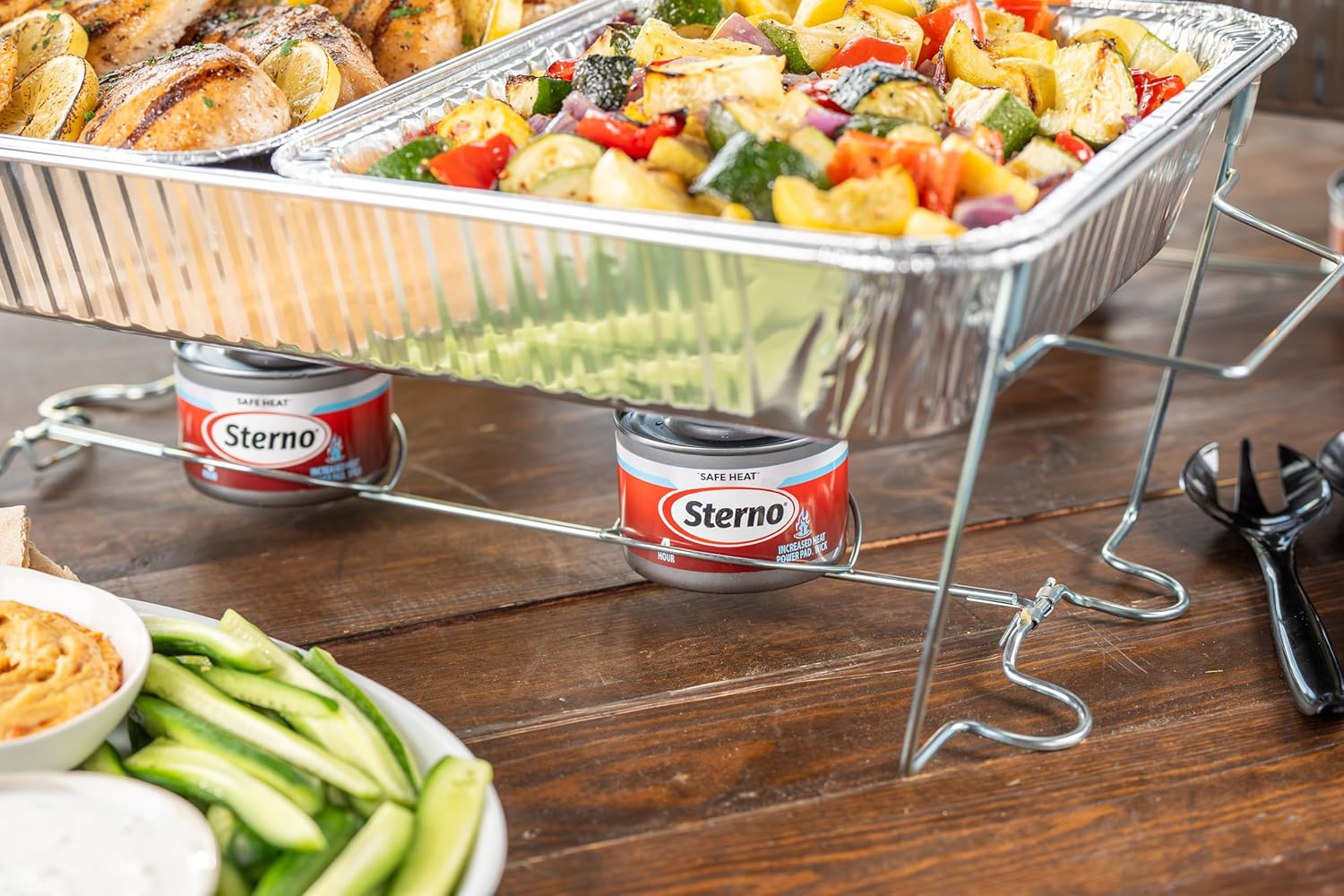 Sterno Fuel Cans - 4-Hour Burn, (24-Pack) Chafing Dish Fuel Can Burners for Food Warmer, Chafer Fuel Canned Heat, Safe Heat - Image 4