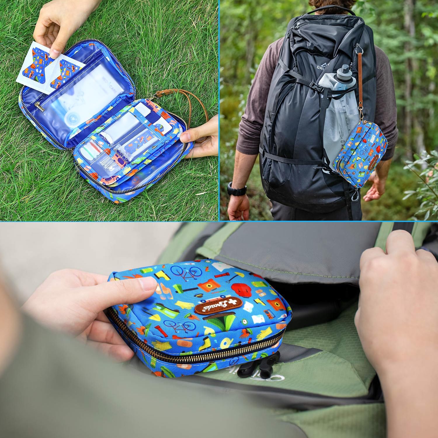 Portable Travel First Aid Kit for Kids and Adults, 143 Pieces All-Purpose Emergency First Aid Kit for Home, Car, Diaper Bag, Survival, Camping, Hiking, and More - Image 5