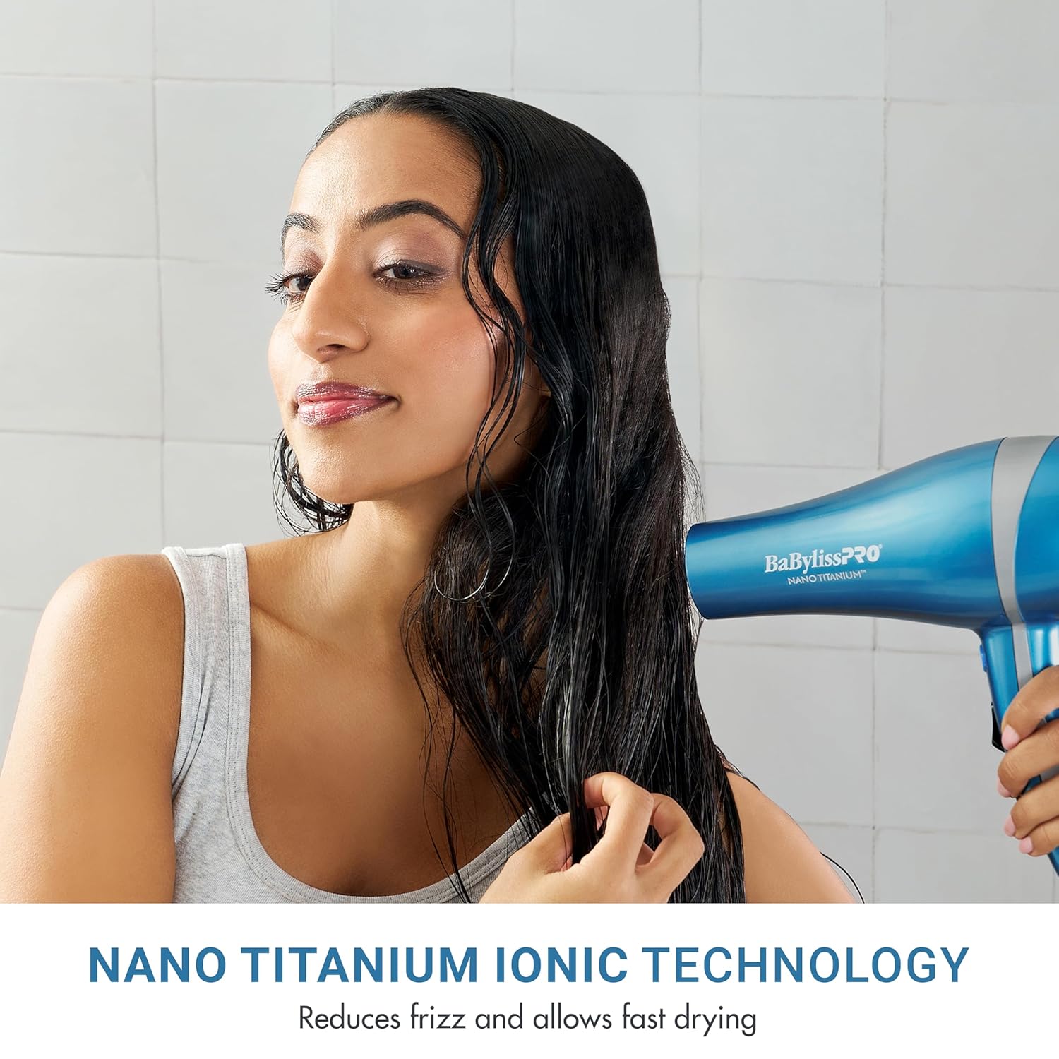 Nano Titanium 2000-Watt Blow Dryer with Concentrator Nozzle, Professional Grade Ionic Corded Styling Tool for Hair - Image 2