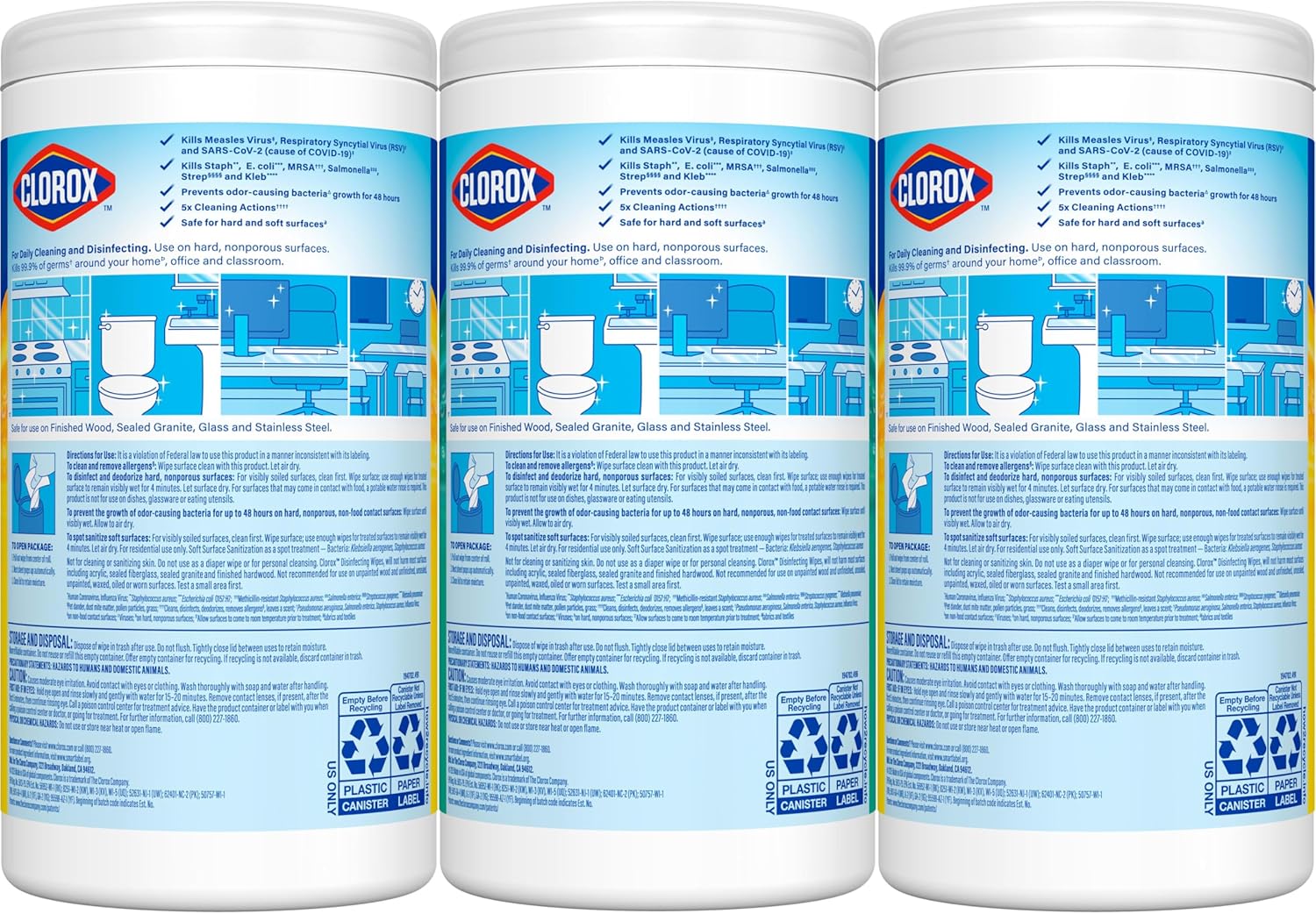 Clorox Disinfecting Cleaning Wipes Variety Pack, 75 Count Each, Pack of 3 (Package May Vary) - Image 9