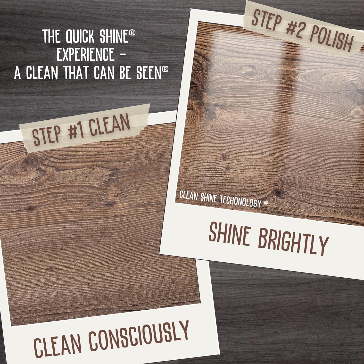 Quick Shine Multi Surface Floor Finish 64oz | Cleaner & Polish to use on Hardwood, Laminate, Luxury Vinyl Plank LVT, Tile & Stone | Safer Choice w/Clean Shine Technology | Shine-Protect-Refresh - Image 16
