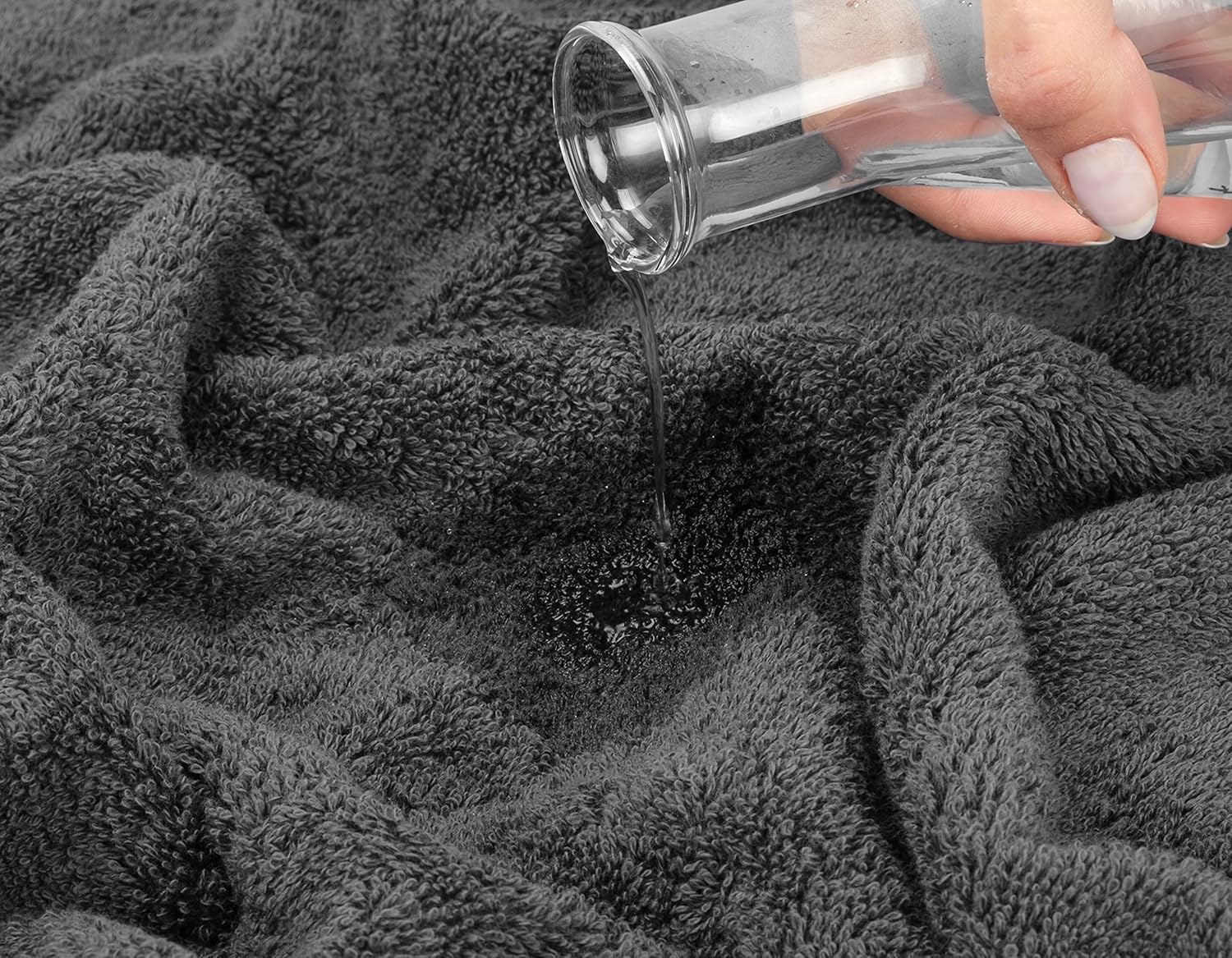 American Soft Linen Luxury 4 Piece Bath Towel Set, 600 GSM 100% Cotton Turkish Bath Towels for Bathroom, 27x54 in Large Bathroom Shower Towels, Dark Gray - Image 6