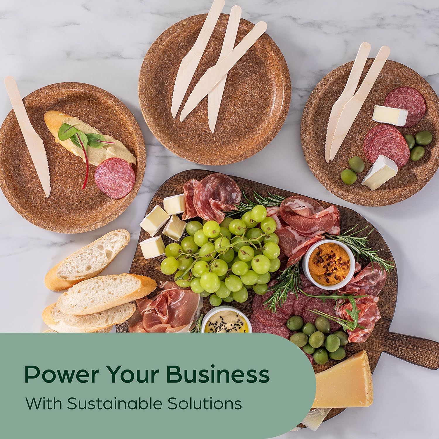 Wooden Disposable Knives - 300 Piece Wood Compostable Knives - Eco-Friendly Biodegradable Utensils for Party - Free From Plastic Cutlery Set - Disposable Cutlery for Eating - Compostable Utensils - Image 6