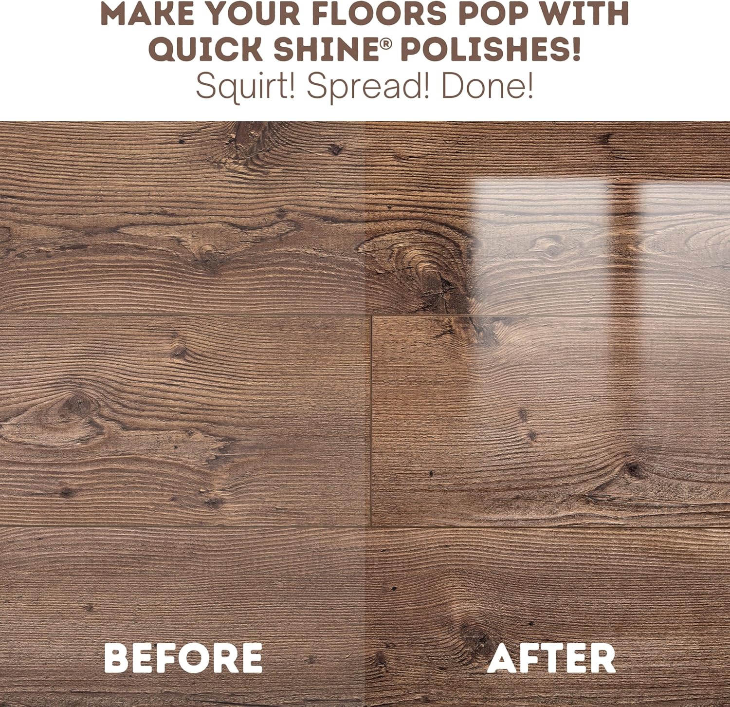 Quick Shine Ultimate Gold Clean + Polish Mop Kit | All-in-One 10 Pc Kit w/Interchangeable Attachments | Floor Polish Included | No Batteries Needed | Pro Cleaning for Hardwood Floors | 2-in-1 Mop - Image 16