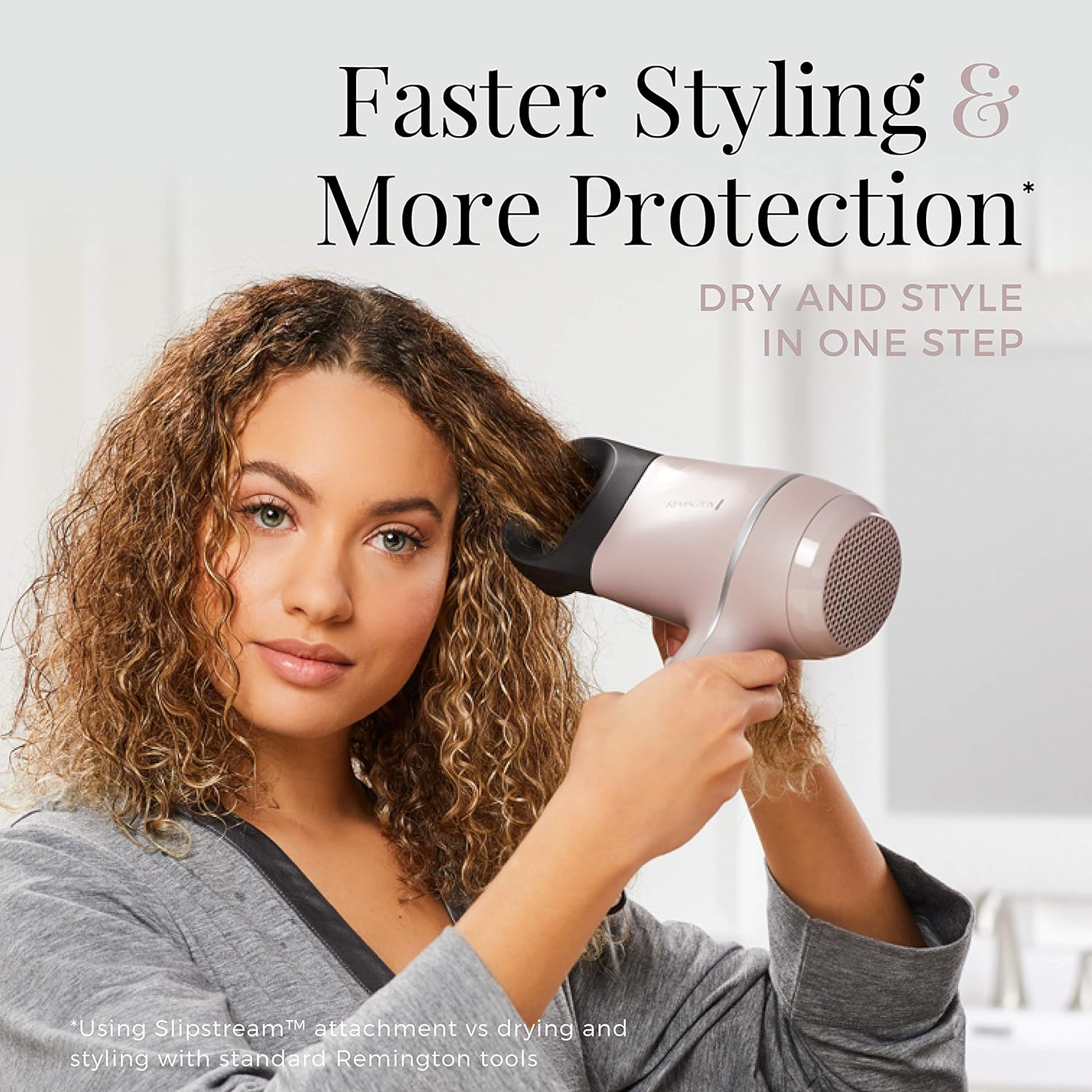 Remington Pro Wet2style Hair Dryer, With Ionic & Ceramic Drying Technology, Mauve, 1875 Watts of Drying Power - Image 3