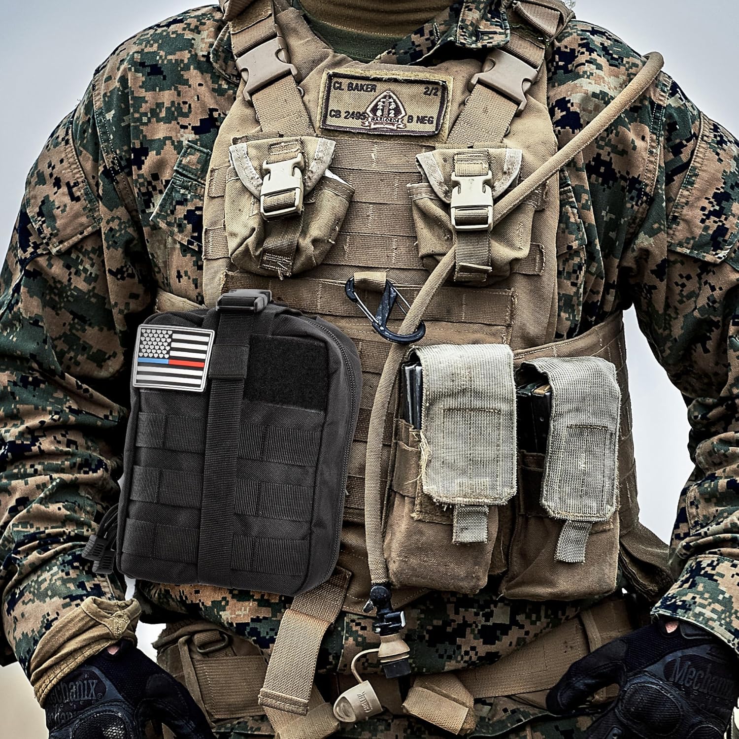 IFAK Trauma Kit with Tourniquet, 6-Inch Israeli Bandage, Splint, Tactical First Aid Kit for Car, Camping, Hiking and Travel with Molle Bag (Stellar Black) - Image 8