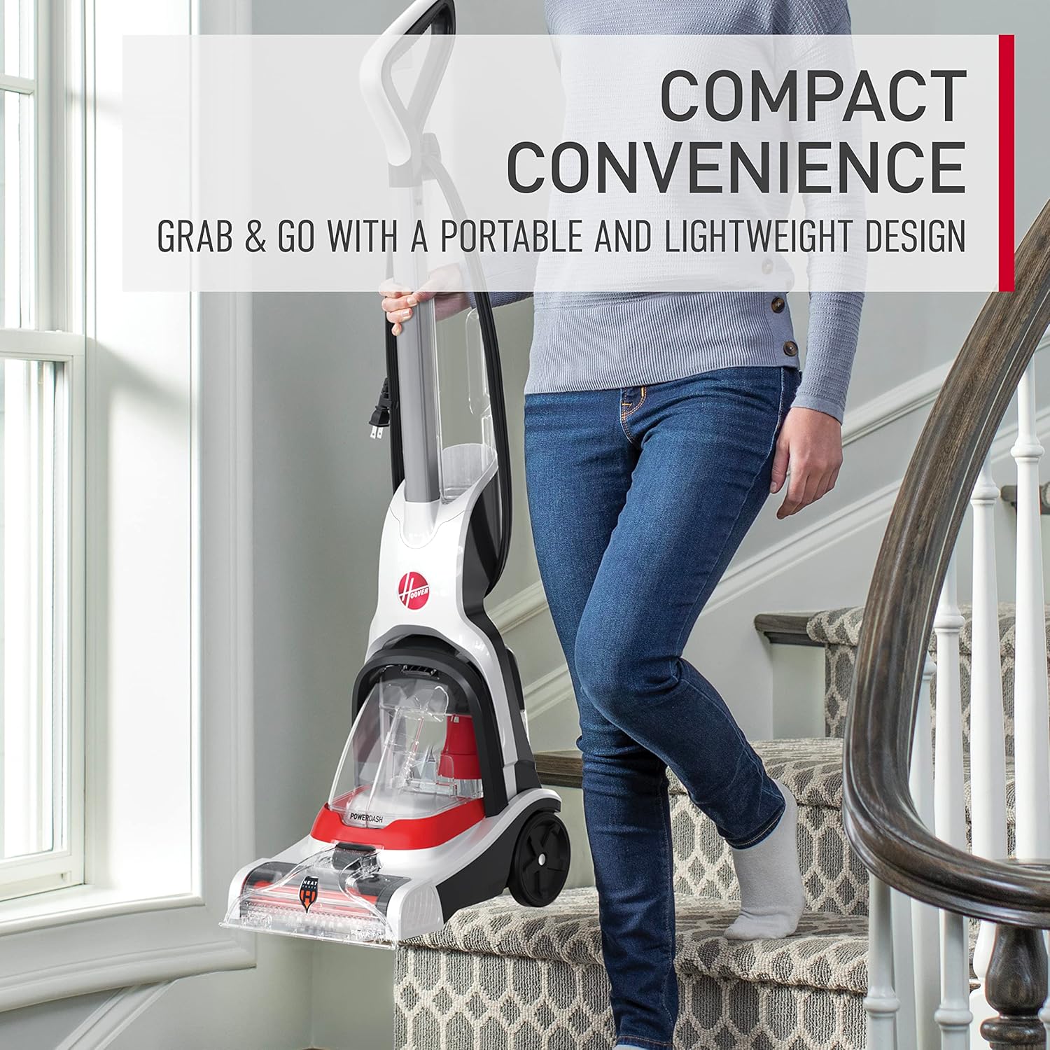 Hoover PowerDash Pet+ Compact Carpet Cleaner Machine, Lightweight Carpet Shampooer Machine, Pair with a Hoover Carpet Cleaner Solution for a Bright, Refreshed Home - Image 5