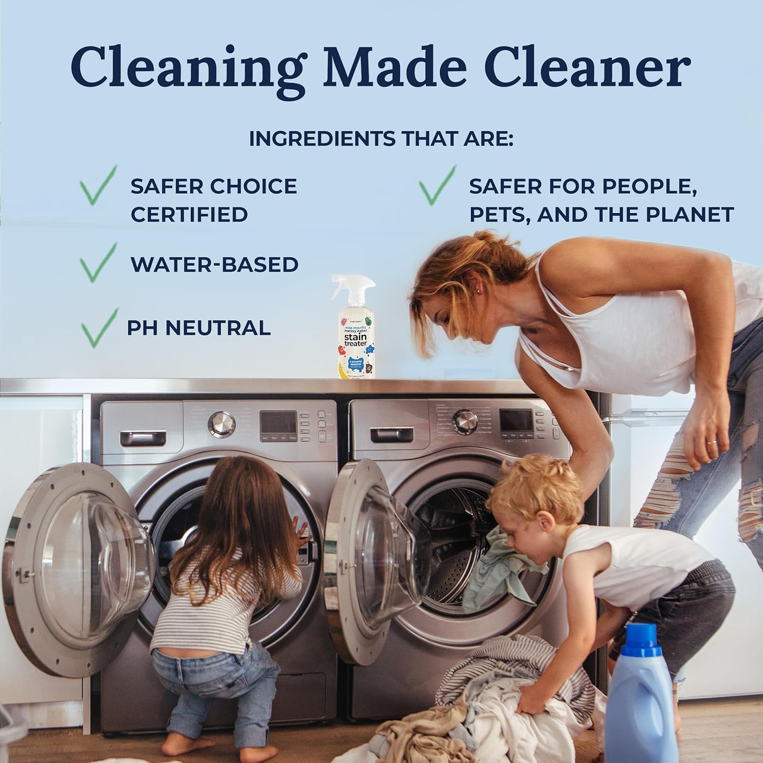 Miss Mouth's Messy Eater Stain Treater Spray - 16oz Stain Remover - Newborn & Baby Essentials - No Dry Cleaning Food, Grease, Coffee Off Laundry, Underwear, Fabric - Image 6