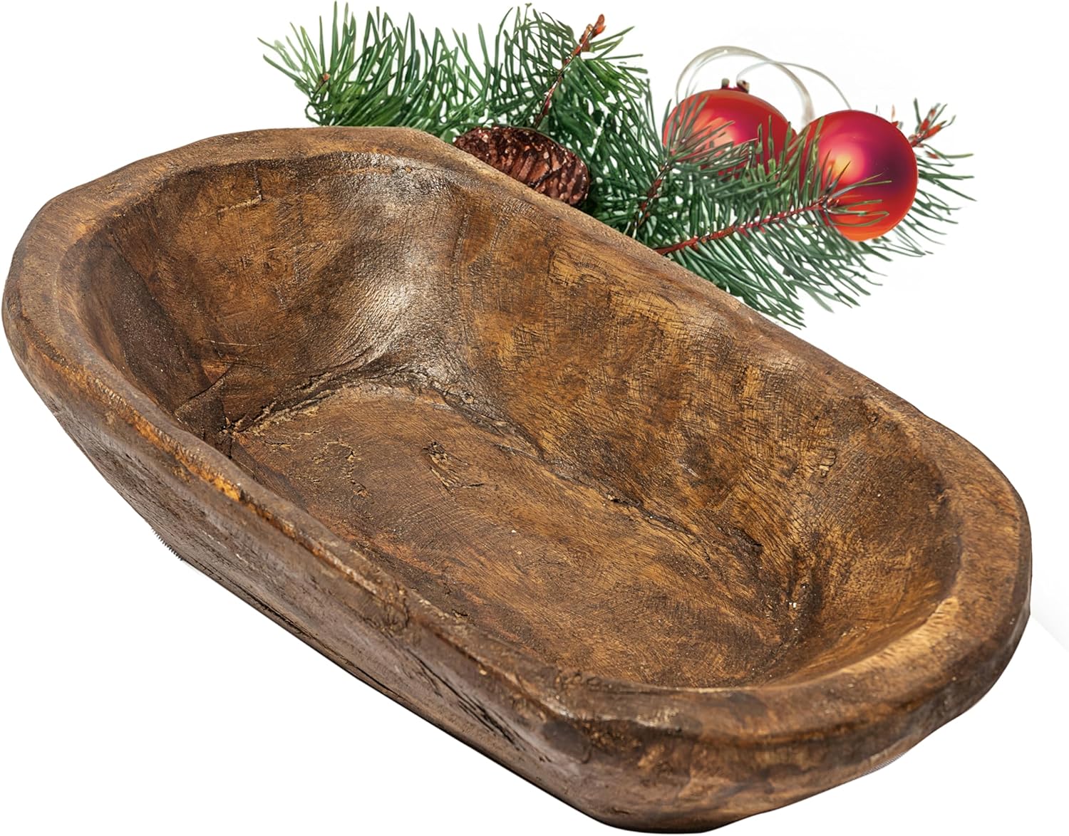 MAINEVENT Decorative Bowl Home Decor Approx 10 Inch, Hand Crafted Wooden Dough Bowl Decor, Wooden, Table Centerpiece Decor Bowl, Wood Decorative Wood Dough Centerpiece, Made in USA - Image 9