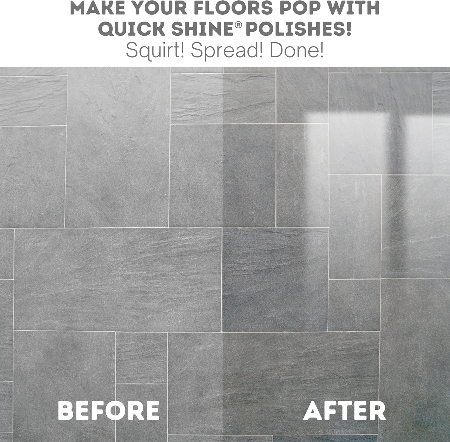 Quick Shine Multi Surface Floor Finish 64oz | Cleaner & Polish to use on Hardwood, Laminate, Luxury Vinyl Plank LVT, Tile & Stone | Safer Choice w/Clean Shine Technology | Shine-Protect-Refresh - Image 5