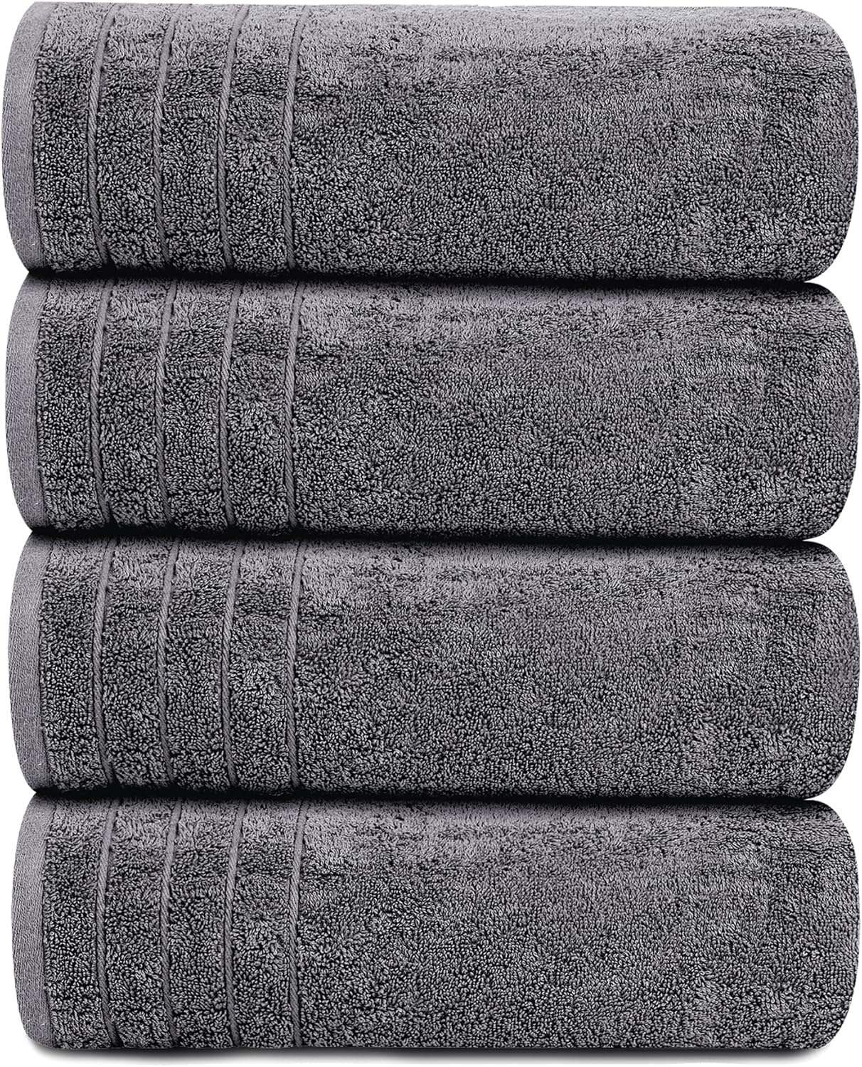 Tens Towels Pack of 4 Extra Large Bath Towels 30 x 60 Inches, 100% Cotton, Larger & Lighter Weight, Quicker to Dry, Super Soft and Absorbent, Perfect for Bathroom, Dark Grey - Image 6