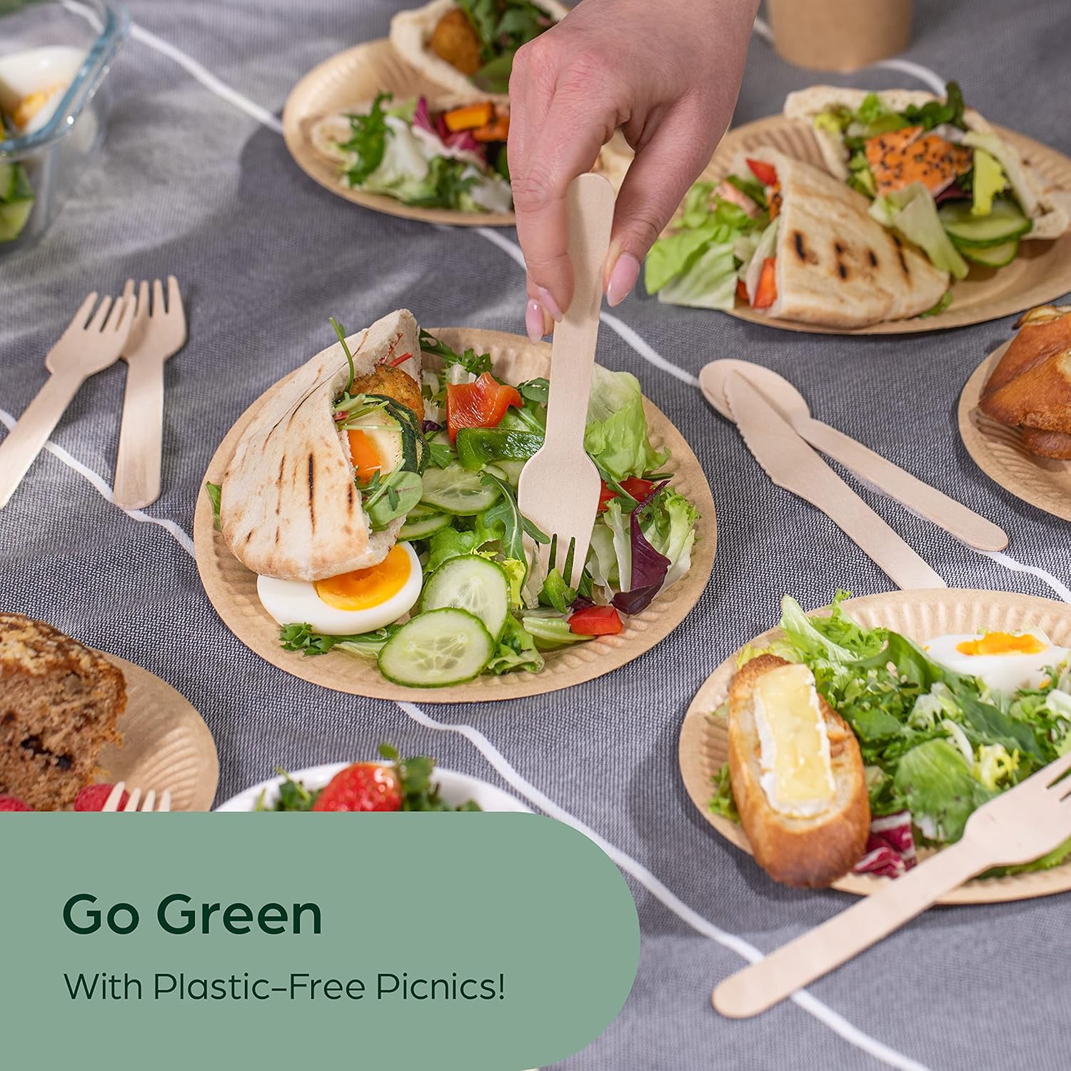 PURPLECLAY Wooden Disposable Forks (300 PCS) FSC Certified Wood Compostable Forks, Eco-Friendly Compostable Utensils for Party, Plastic-Free Wood Utensil, Bamboo Utensils Alternative, Fork for Eating - Image 7