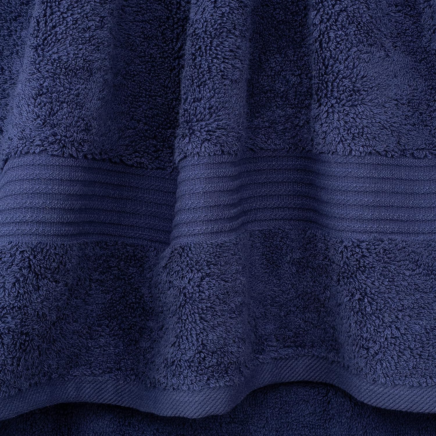 Cotton Paradise 6 Piece Towel Set 100% Cotton Soft Absorbent Turkish Towels for Bathroom 2 Bath Towels 2 Hand Towels 2 Washcloths, Navy Blue Towel Set - Image 3