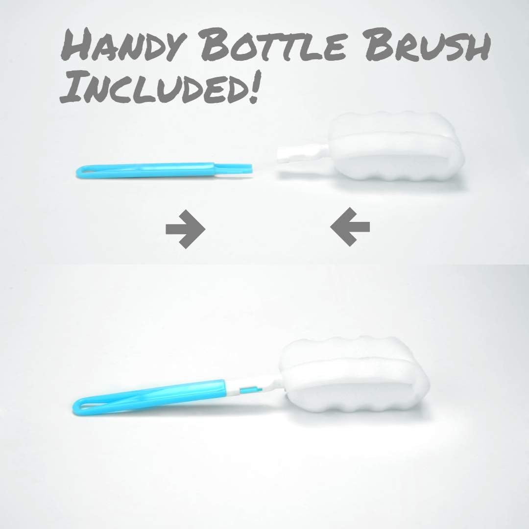 NEW AquaFrut Bottom Loading Fruit Infuser Water Bottle Complete Bundle Includes Bottle Brush, Insulating Sleeve & Infusion Recipe eBook. Leak Proof Sweat Proof BPA-Free (Black) - Image 7