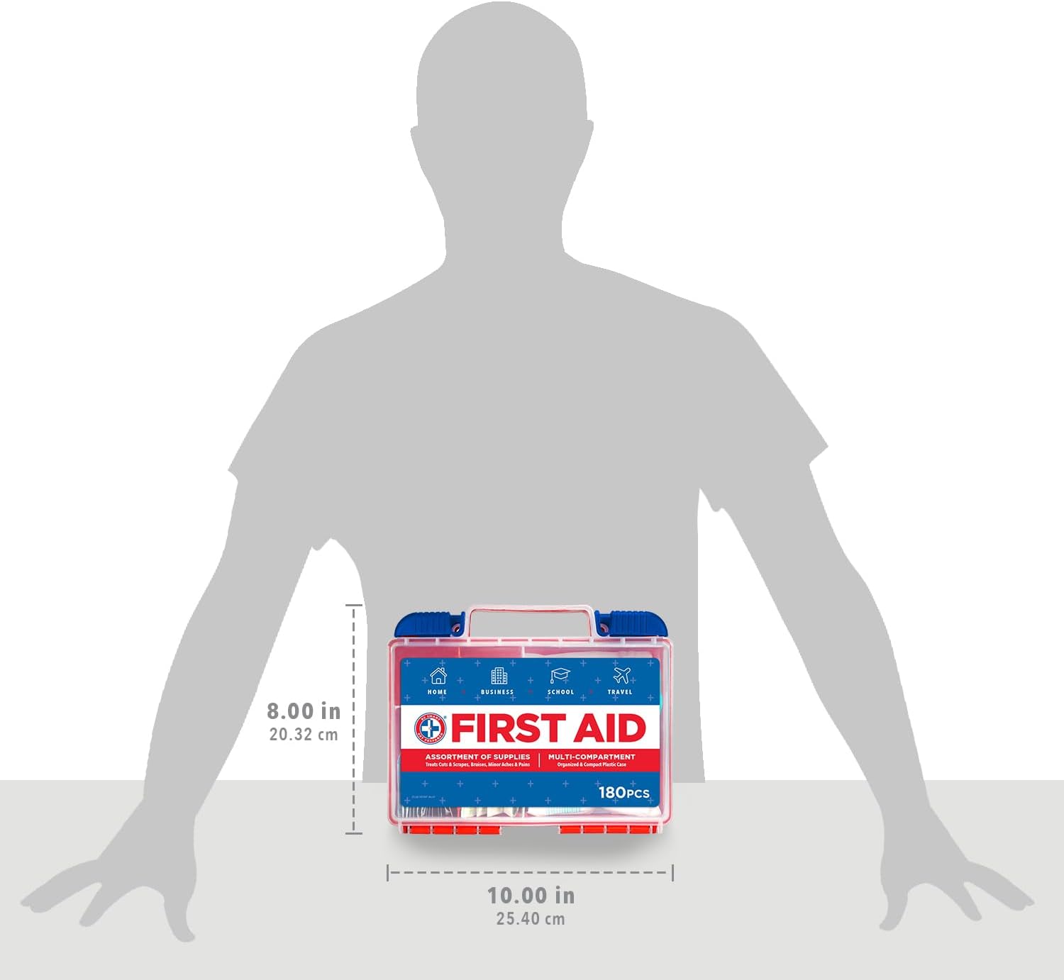 Be Smart Get Prepared 180 Piece First Aid Kit: Clean, Treat, Protect Minor Cuts, Scrapes. Home, Office, Car, School, Business, Travel, Emergency, Survival, Hunting, Outdoor, Camping & Sports, FSA HSA - Image 7