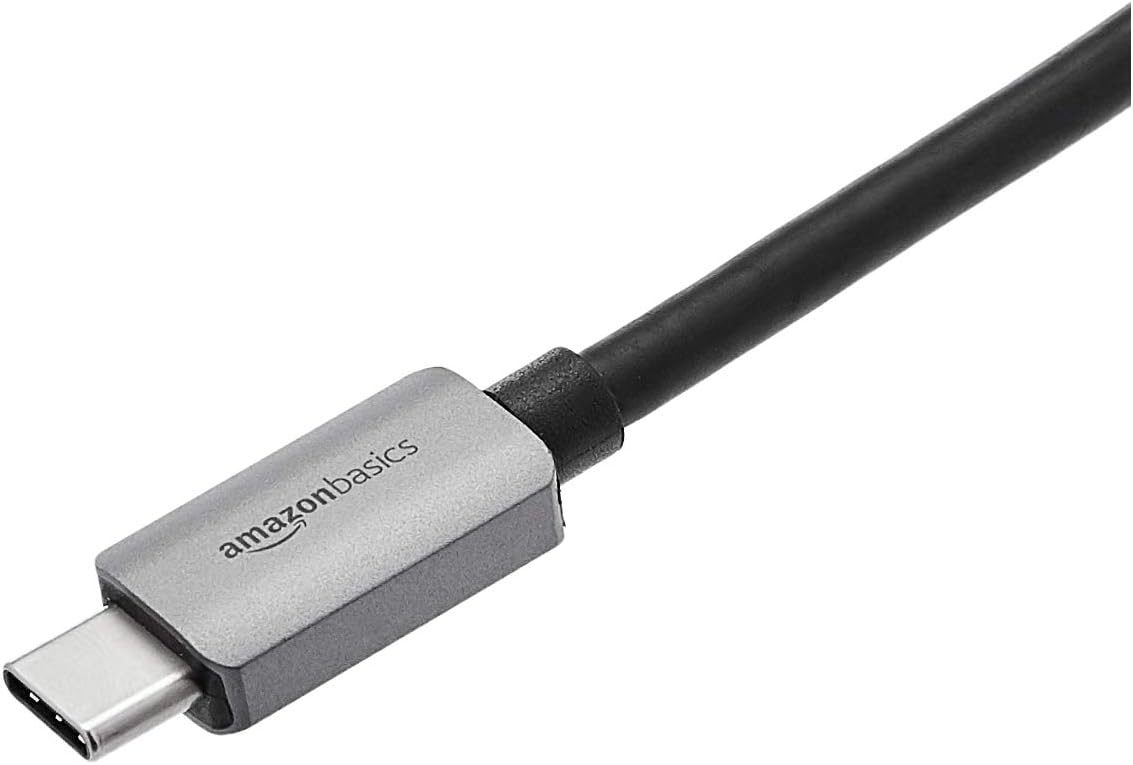 Amazon Basics USB-C 3.1 Male to HDMI Female Adapter for Phone and Tablet, 4K@60Hz, Portable, Plug and Play, Gray, 1.69 x 1.45 x 0.43 inches - Image 3