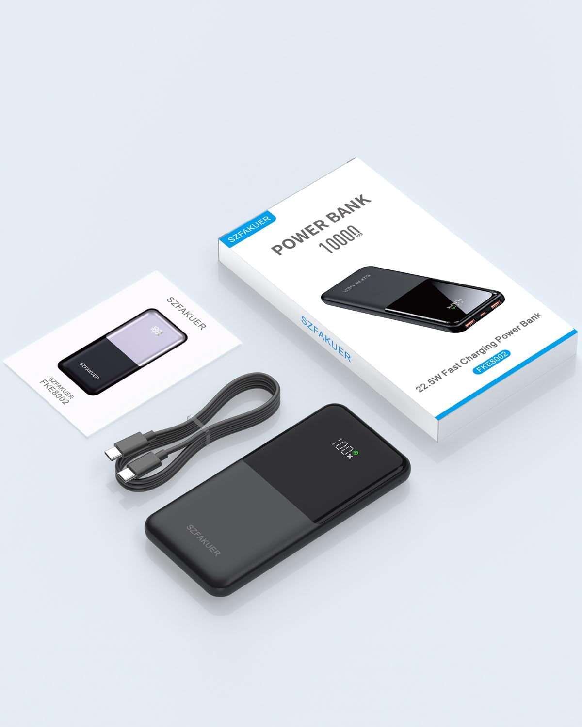 Portable Charger,Slim 10000mAh Power Bank,22.5W USB-C Fast Charging Battery Pack Compatible with iPhone 17/16/15/14/13/12 Pro Samsung Galaxy, iPad, AirPods, Android Tablets (Black) - Image 7