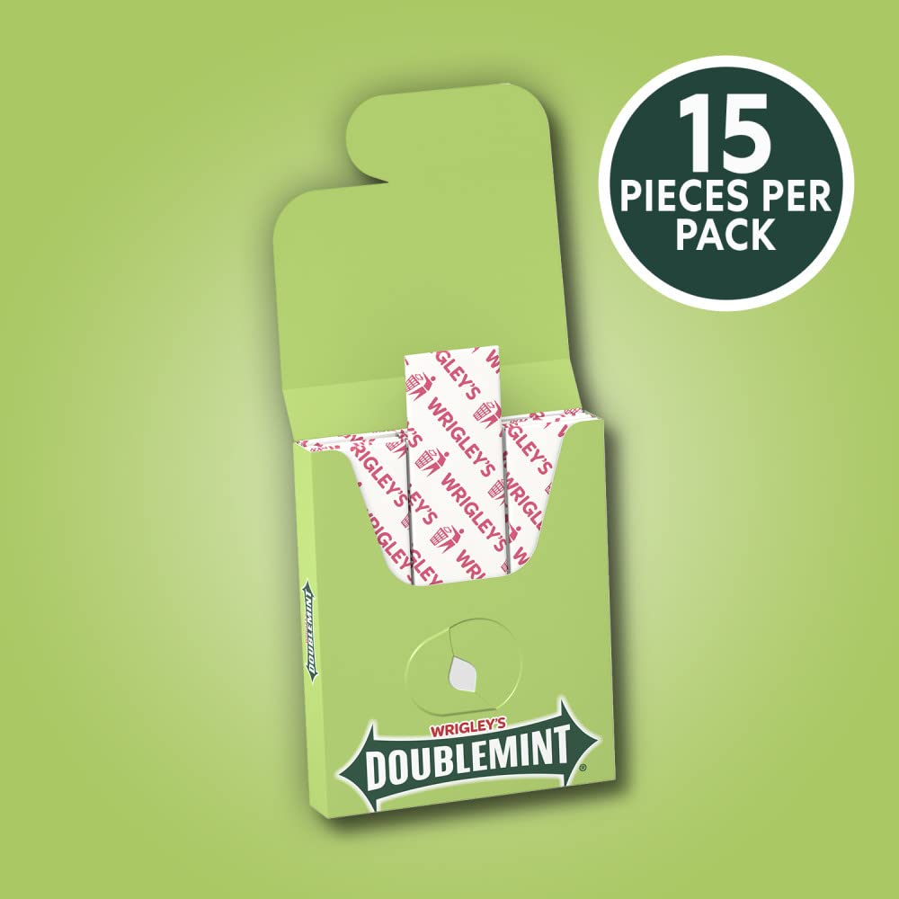 WRIGLEY'S Doublemint Chewing Gum Bulk Pack, 15 Stick Count (Pack of 3) - Gum Packs - Image 4