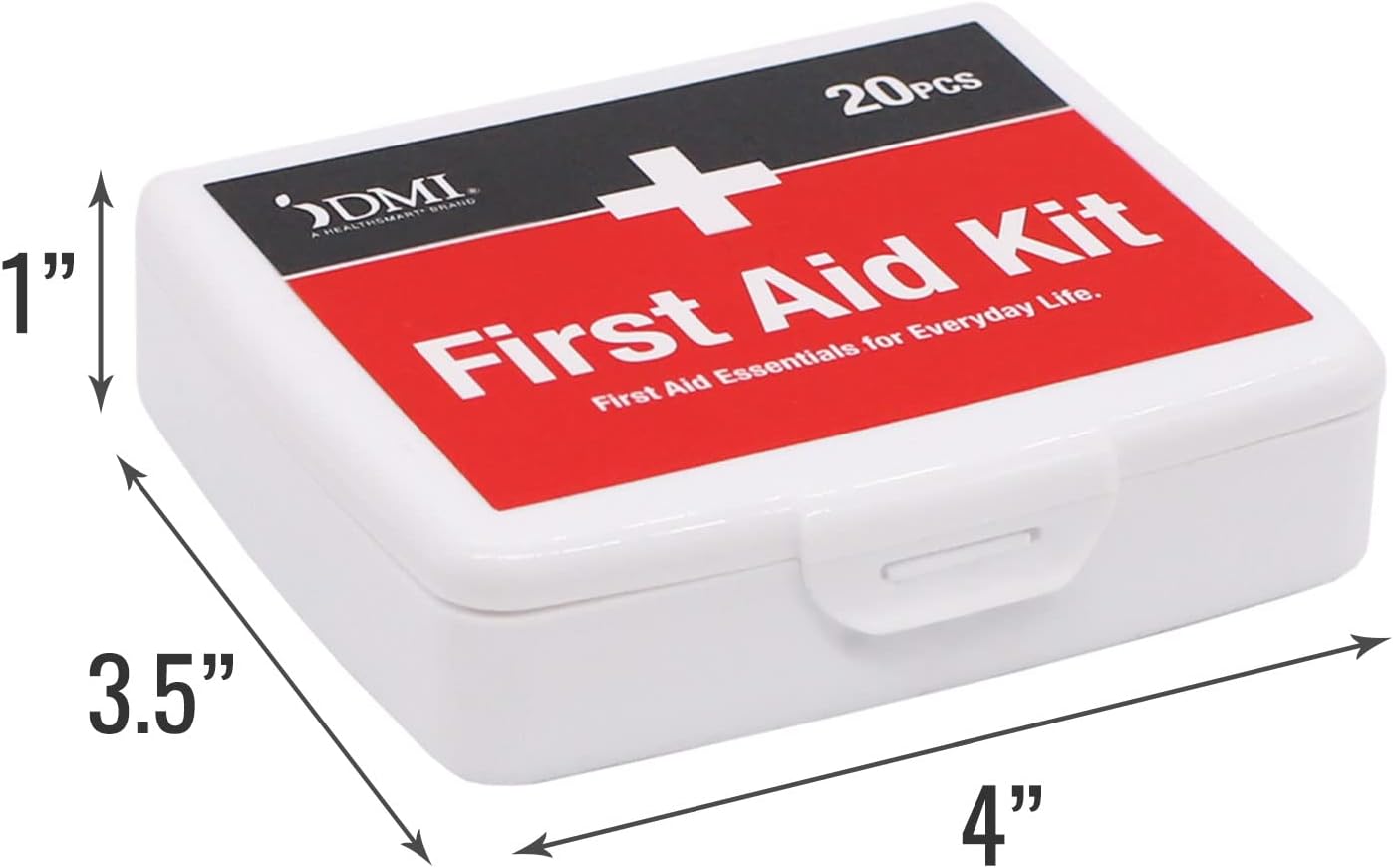 DMI First-Aid Kit, Mini 20-Piece Kit, Small and Compact All-Purpose Use for Minor Cuts and Scrapes, Durable Water-Resistant Case, Convenient and Portable, FSA & HSA Eligible - Image 5