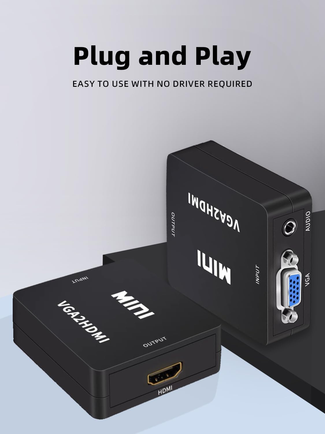 VGA to HDMI Adapter, 1080P Converter with Audio Cable from Computer/Laptop VGA Source to HDMI TV/Monitor Uni-Directional (vga to hdmi Converter) - Image 7