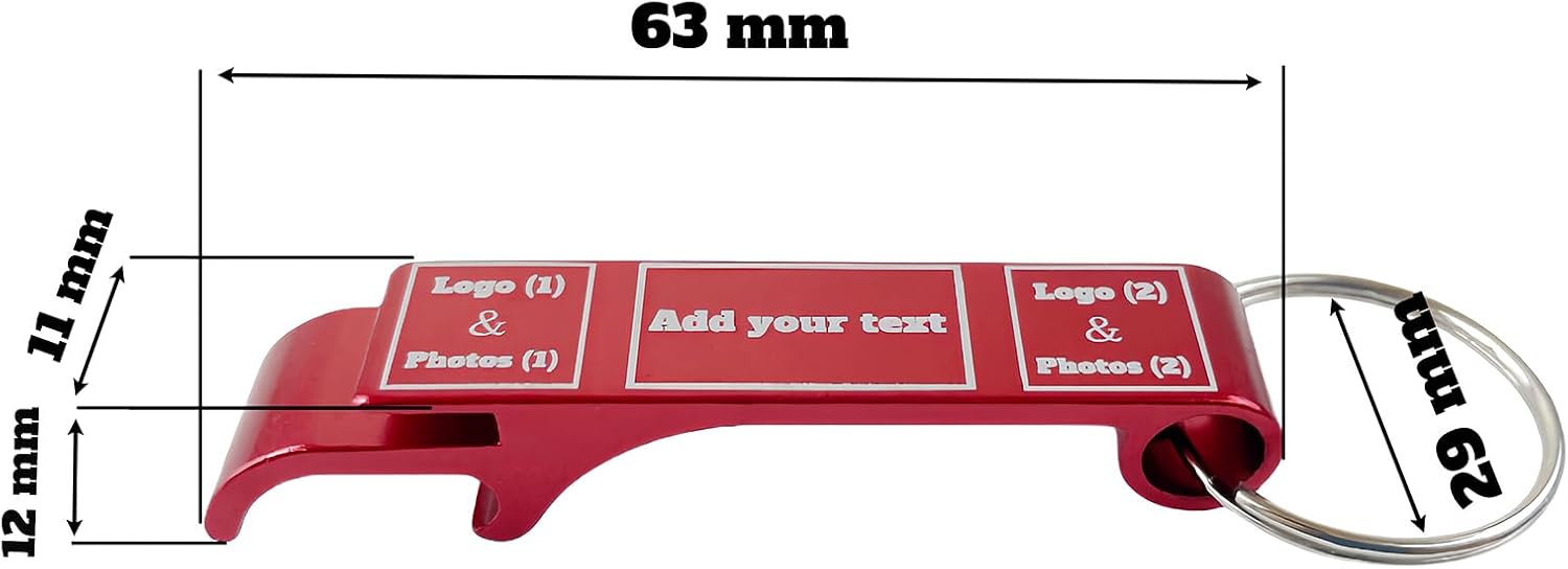 100pcs Personalized Bottle Opener - Custom Bottle Opener Keychain for Wedding, Anniversary, party,Support for Customized Logos. - Image 8