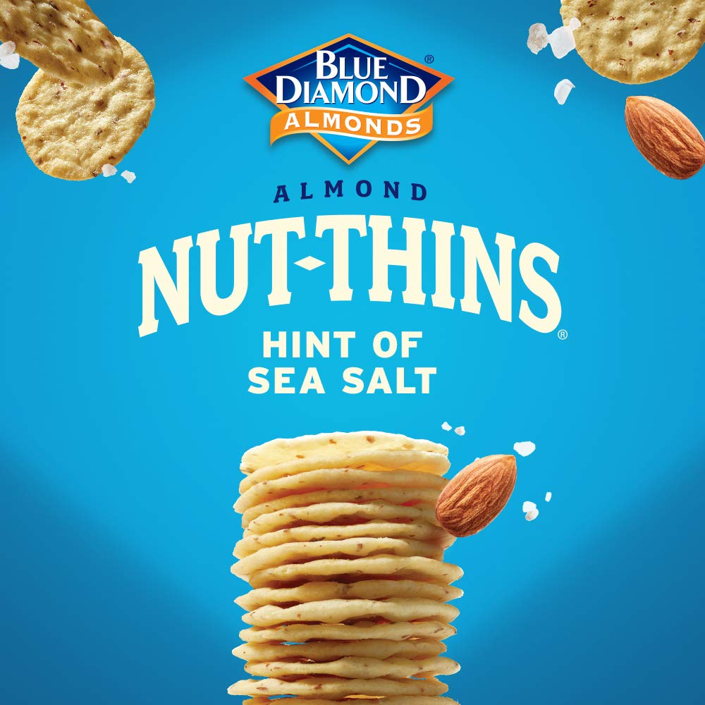 Blue Diamond Almonds Nut Thins Gluten Free Cracker Crisps, Hint of Sea Salt, 4.25 Oz Boxes (Pack of 1) - Image 5