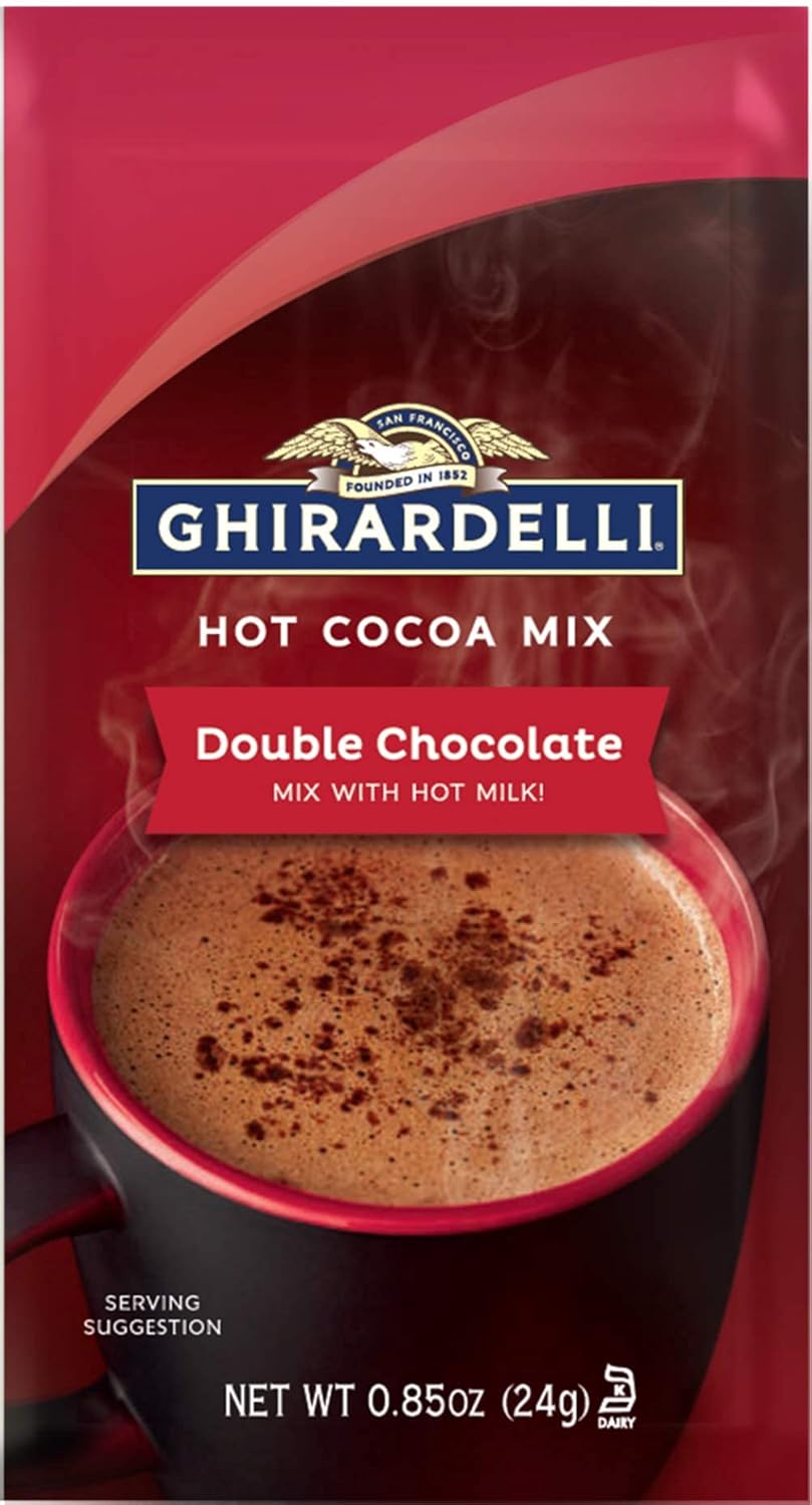 Ghirardelli Double Chocolate Hot Cocoa Mix, 0.85-Ounce Packets (Pack of 10) - Image 3