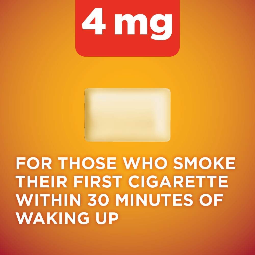 Amazon Basic Care Nicotine Polacrilex Coated Gum 4 mg (nicotine), Cinnamon Flavor, Stop Smoking Aid, Quit Smoking, Reduces Nicotine Cravings, 160 Count - Image 2
