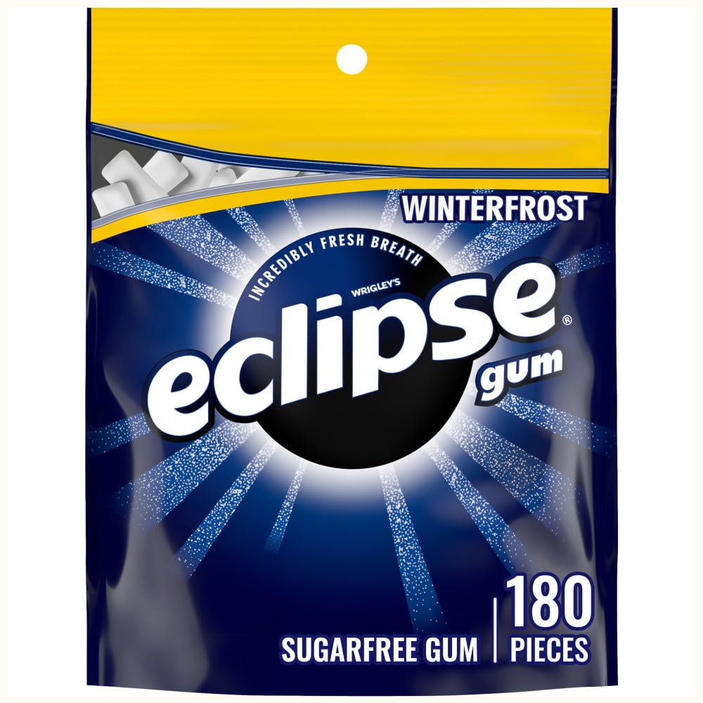 ECLIPSE Winterfrost Chewing Gum Sugar Free, Chewing Gum Bulk Pack, 8.8-Ounce (180 Piece Bag)