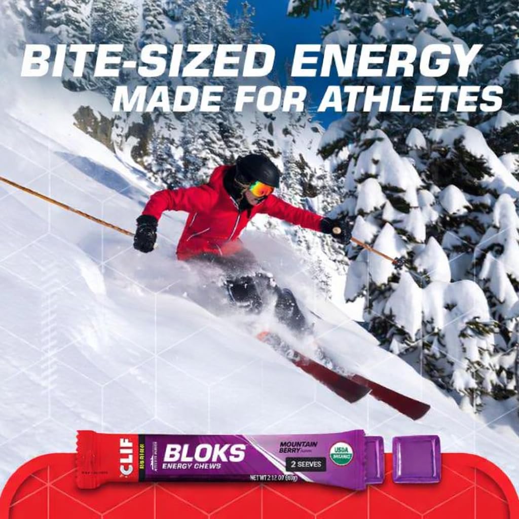 CLIF BLOKS - Mountain Berry Flavor - Energy Chews - Non-GMO - Plant Based - Fast Fuel for Cycling and Running - Quick Carbohydrates and Electrolytes - 2.12 oz. (18 Count) - Image 11