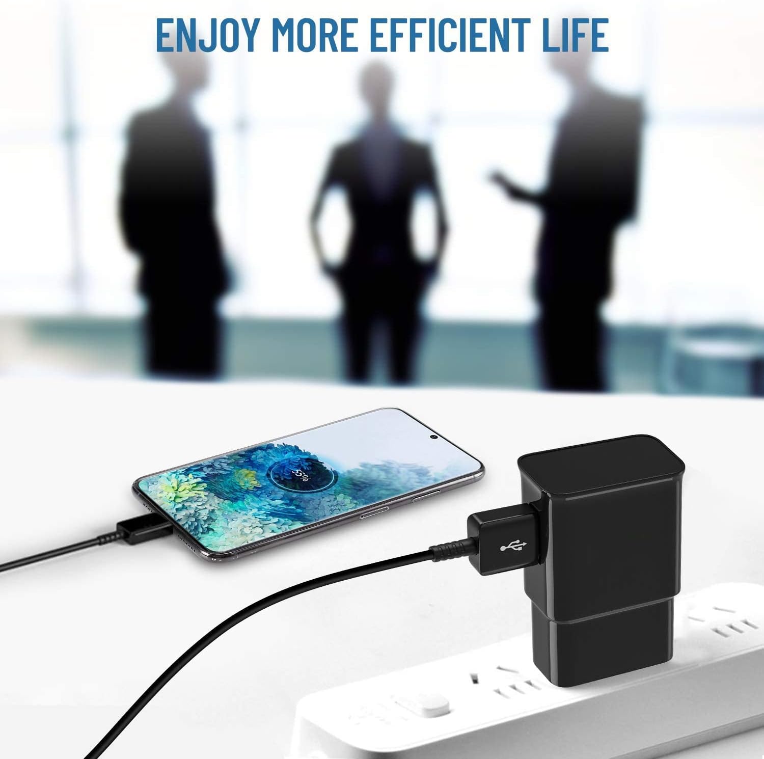 Type C Charger Fast Charging,Android Phone Charger Block with USB C Charger Cables 6.6Ft & 10Ft for S25/S23/S22/S21/S20/S10/S10 Plus/S10E/S9/S8/S21Ultra/S22+/S22 Ultra/Note 8/9/10/20 - Image 5