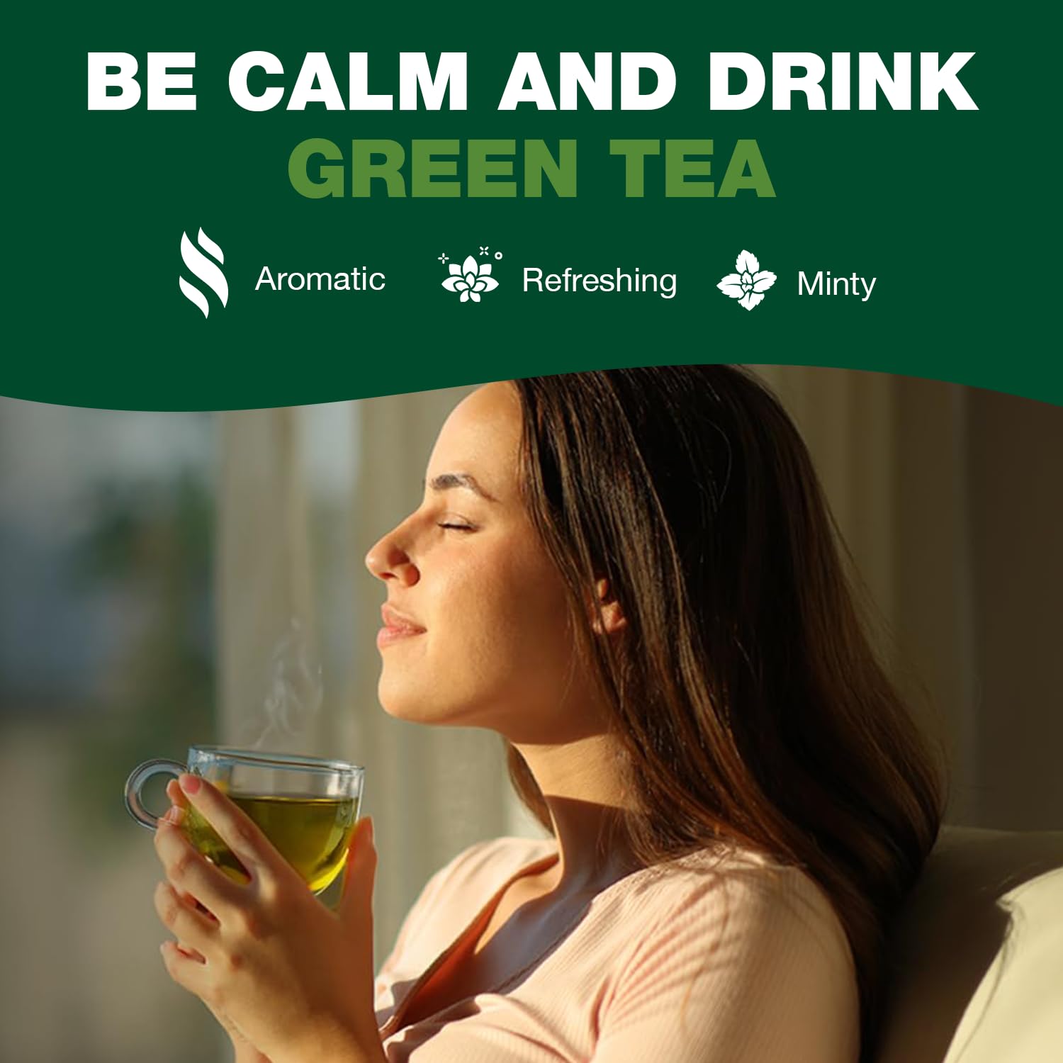 HANDPICK, Organic Green Tea Bags - 100 Eco-Friendly Tea Bags | USDA Organic | Resealable Pack for Freshness | Delicate & Flavory | Direct From India - Image 6