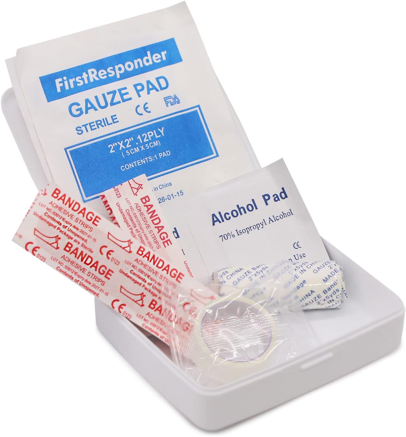 DMI First-Aid Kit, Mini 20-Piece Kit, Small and Compact All-Purpose Use for Minor Cuts and Scrapes, Durable Water-Resistant Case, Convenient and Portable, FSA & HSA Eligible - Image 3