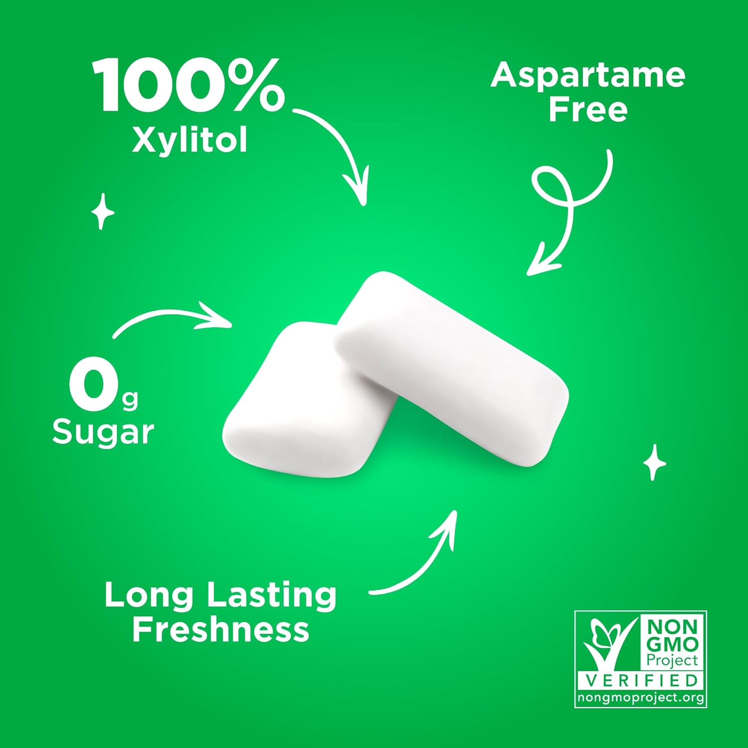 PUR Gum | Aspartame Free Chewing Gum | 100% Xylitol | Natural Spearmint Flavored Gum, 55 Pieces (Pack of 1) - Image 5