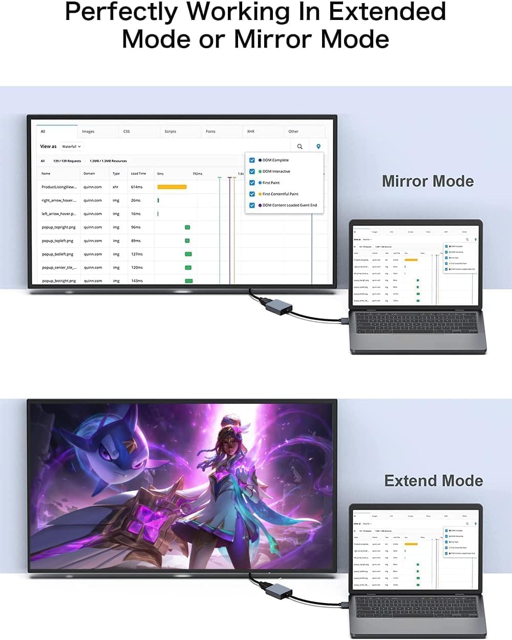 USB to HDMI Adapter - 3.0/2.0 Multi-Monitor Cable,Compatible with Windows 7/8/10/11 and MacOS for Multiple Monitors - Image 4
