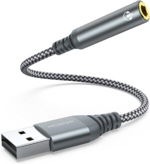 USB to 3.5mm Audio Jack Adapter, Ex...