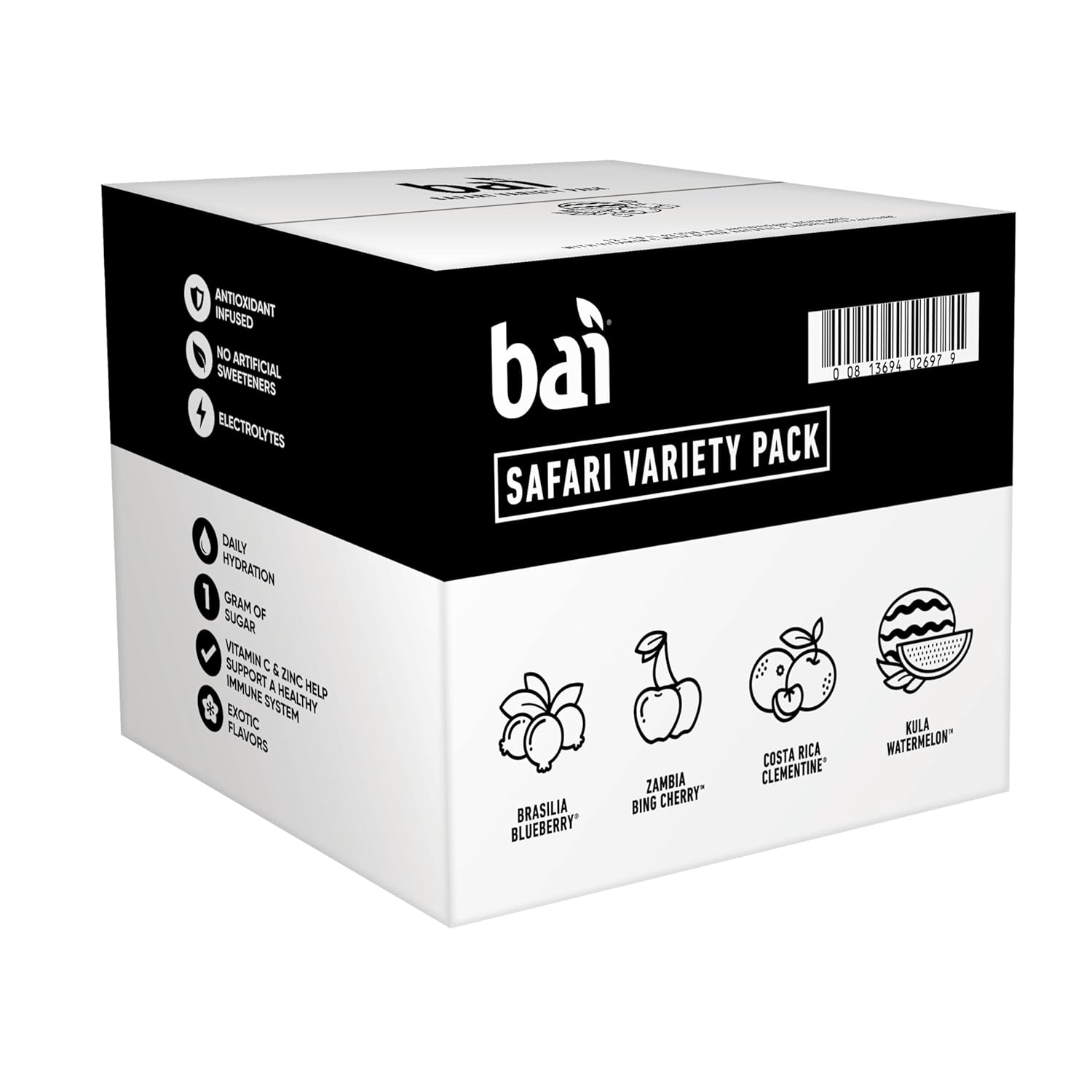 Bai Flavors Variety Pack, Antioxidant Infused Water Beverage, with Vitamin C and No Artificial Sweeteners, 18 fl oz bottles, 12 pack | Antioxidant Infused, with Vitamin C - Image 7