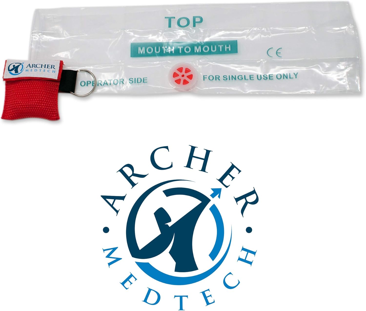 CPR Mask for Pocket or Key Chain, CPR Emergency Face Shield with One-Way Valve Breathing Barrier for First Aid or AED Training, Archer MedTech (6) - Image 7