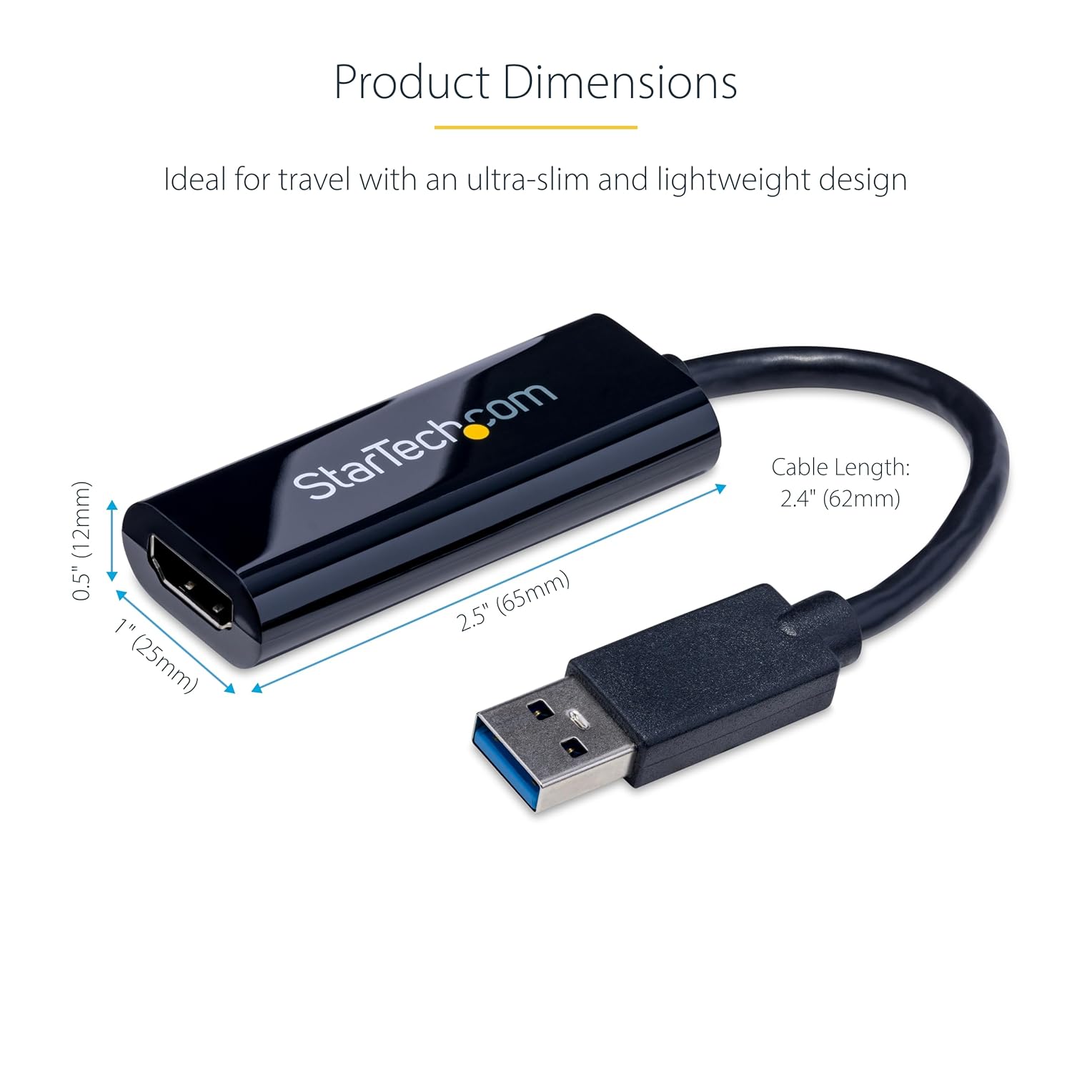 StarTech USB 3.0 to HDMI Adapter, USB-A to HDMI Display Converter, 1080P 60Hz Full HD Video Graphics Adapter, Driver Required, USB Monitor Extender for Windows PC (USB32HDES) - Image 6