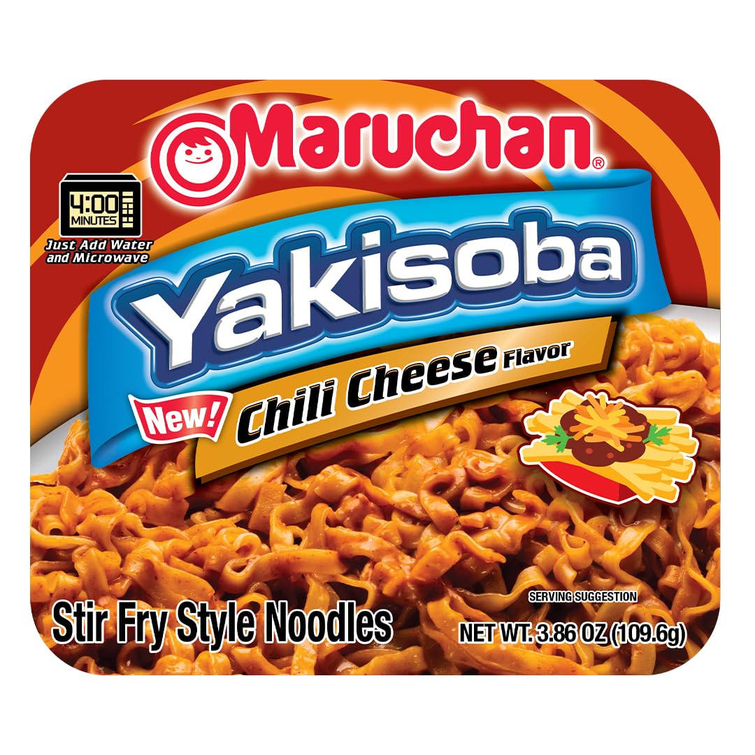 Maruchan Yakisoba Chili Cheese, Japanese Instant Ramen Noodles, 3.86 Oz, 8 Count - Image 3