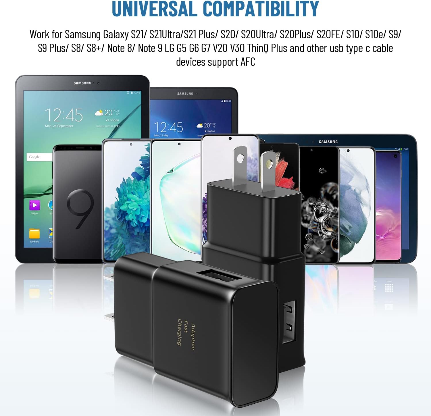 Type C Charger Fast Charging,Android Phone Charger Block with USB C Charger Cables 6.6Ft & 10Ft for S25/S23/S22/S21/S20/S10/S10 Plus/S10E/S9/S8/S21Ultra/S22+/S22 Ultra/Note 8/9/10/20 - Image 3