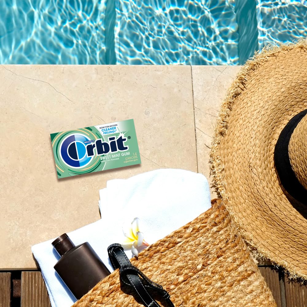 Orbit Sweet Mint Sugar Free Chewing Gum Travel Essentials - 3 Ct Pack - Image 9