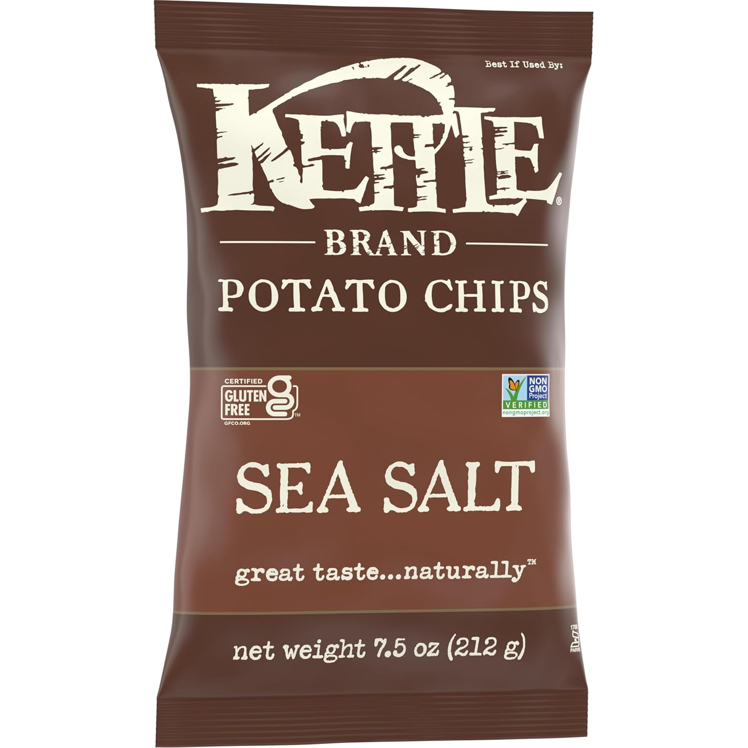 Kettle Brand Sea Salt Kettle Potato Chips, Gluten-Free, Non-GMO, 7.5 oz Bag - Image 7