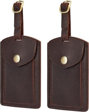 S-ZONE Leather Luggage Tag for Suit...
