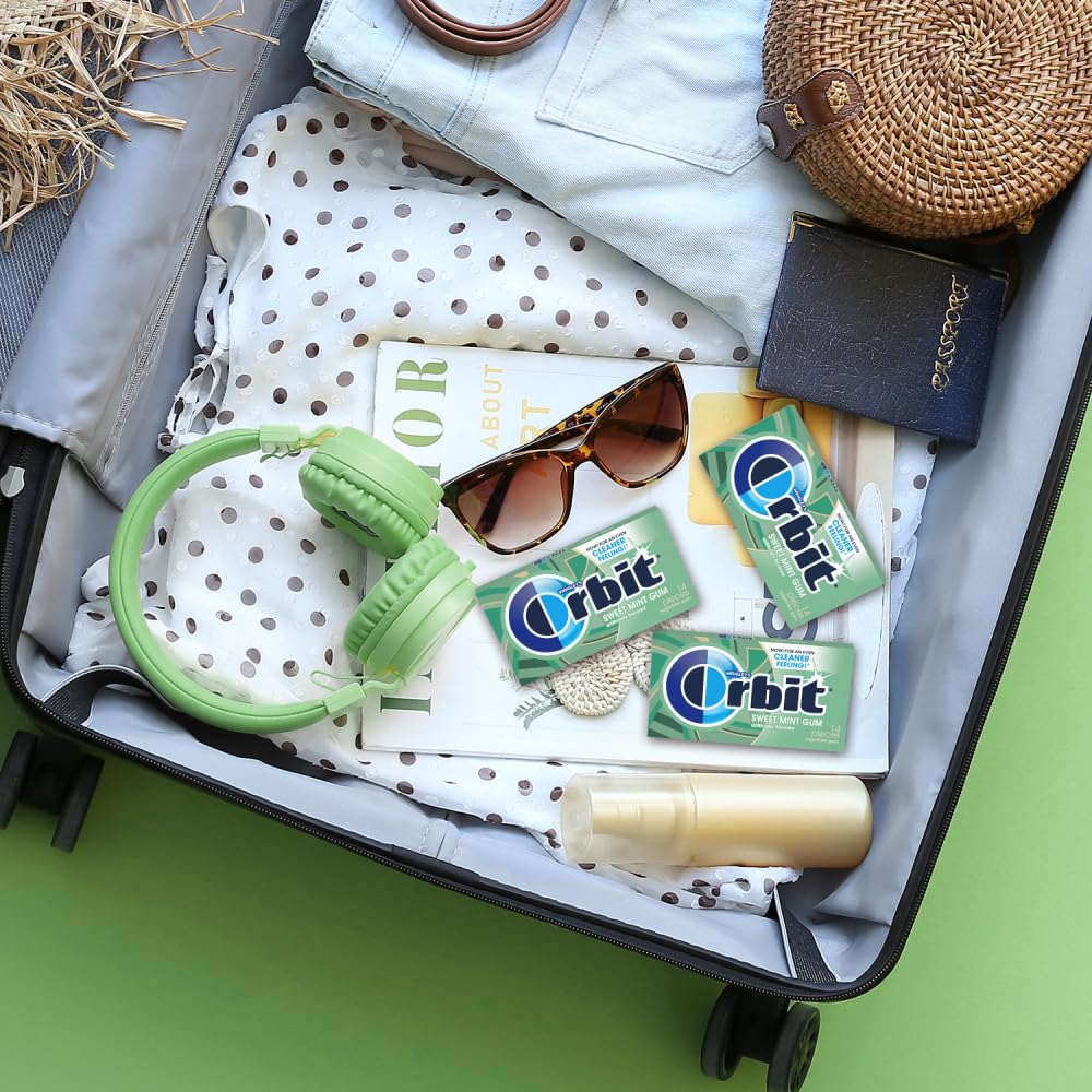 Orbit Sweet Mint Sugar Free Chewing Gum Travel Essentials - 3 Ct Pack - Image 5